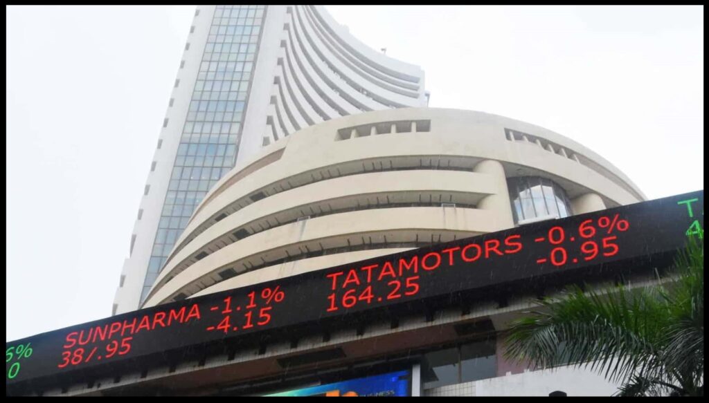 Nifty 50 index chart showing a 400-point surge after Maharashtra election results.